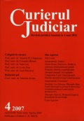 Coperta revistei Curierul Judiciar, nr. 4/2007