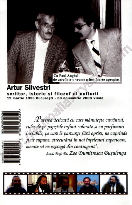 Artur Silvestri - Așa cum l-am cunoscut: volumul I - Coperta spate - CrysSoft Euroalia