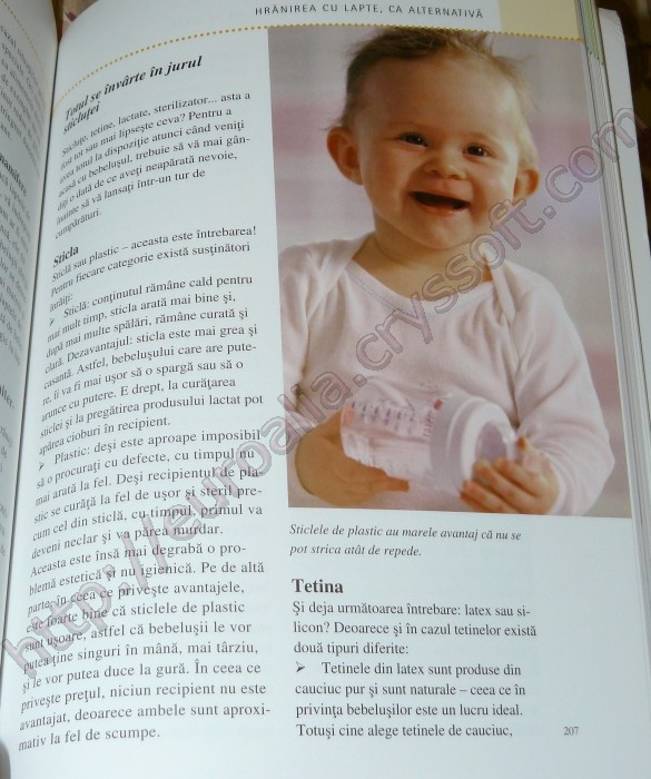 Cartea bebelușului - Imagine din carte (Hrănirea cu lapte, ca alternativă) - CrysSoft Euroalia