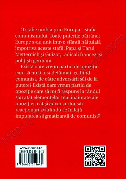 Manifestul Partidului Comunist - Coperta spate - CrysSoft Euroalia