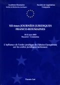 Coperta cărții Journées juridiques franco-roumaine: 12-éme édition