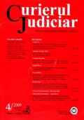 Coperta revistei Curierul Judiciar nr. 4/2009