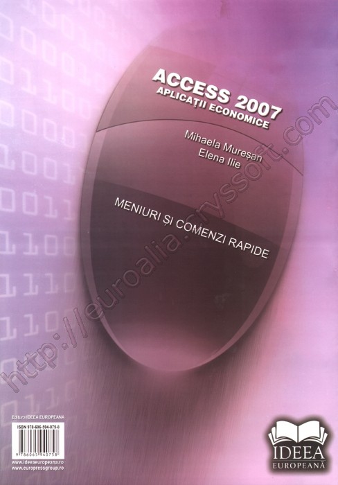 Access 2007 - Aplicații economice - Coperta spate - CrysSoft Euroalia