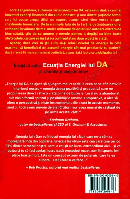 Energia lui DA! - Coperta spate - CrysSoft Euroalia