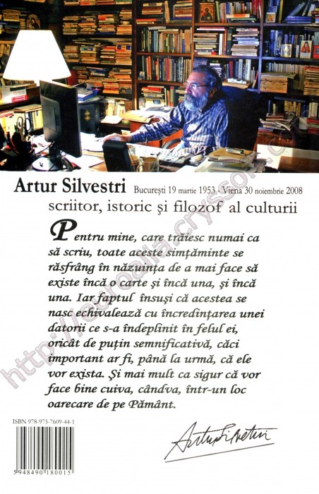 In memoriam Artur Silvestri - Coperta spate - CrysSoft Euroalia