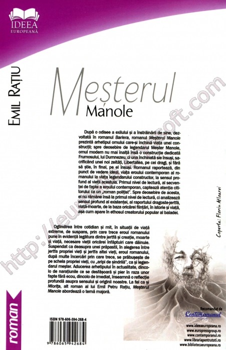 Meșterul Manole - Coperta spate - CrysSoft Euroalia