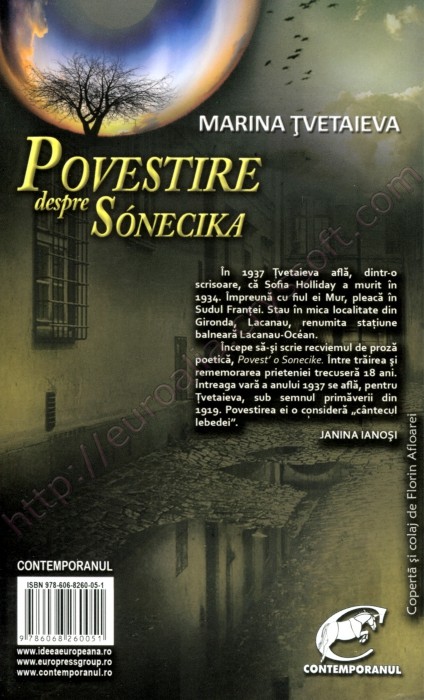 Povestire despre Sónecika - Coperta spate - CrysSoft Euroalia