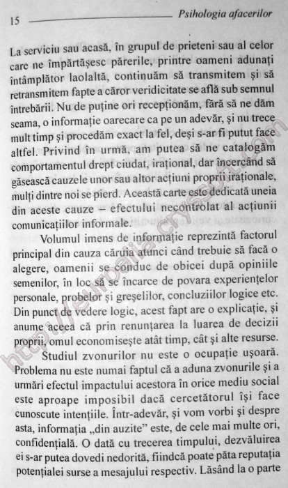 Psihologia afacerilor - Prefață 9 - CrysSoft Euroalia