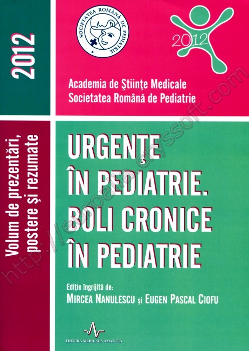 Urgenţe în pediatrie. Boli cronice în pediatrie. 2012 - Coperta față - CrysSoft Euroalia